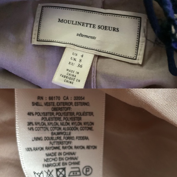 ANTHROPOLOGIE Moulinette Soeurs CELESTIAL LACE MAXI BLUE DRESS SZ 4 - Picture 16 of 16